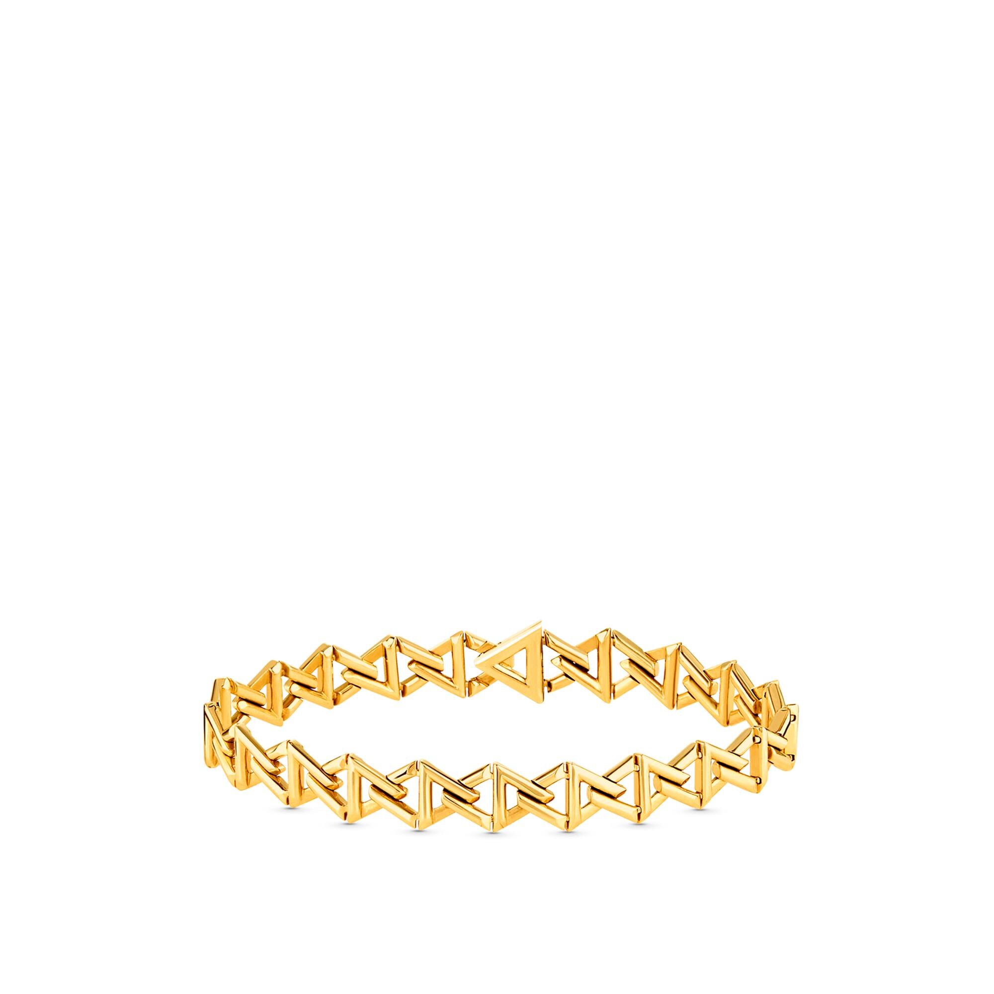 LV Volt Curb Chain Small Bracelet Yellow Gold Jewelry